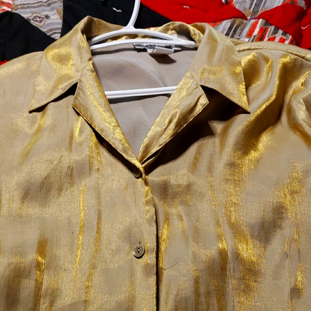 The Work Connection Gold Blouse